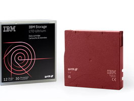 IBM Cartouche bande LTO 8 12 To natifs, 30 To avec compression (2.5:1), WORM, RFID, portabilité, pour archivage sécurisé