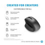 HP Souris sans fil HP 935 Creator - 7 boutons programmables, Bluetooth et nano dongle, ergonomique, capteur Track-on-Glass, recharge USB-C, pour ordinateur