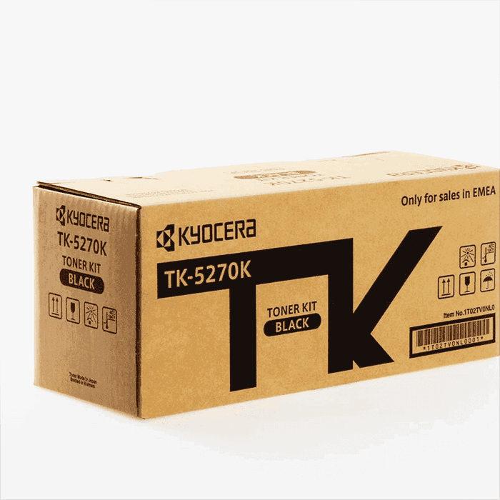 Kyocera Toner TK-5270K Noir Cartouche d'encre d'origine pour imprimantes compatibles Kyocera Toner TK-5270K Noir Cartouche d'encre d'origine pour imprimantes compatibles