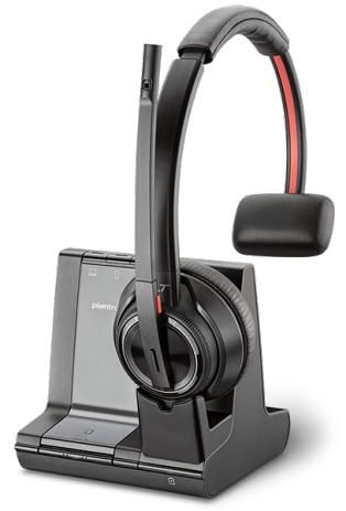 Poly Savi 8210 Micro-casque monaural DECT sans fil professionnel avec réduction de bruit
