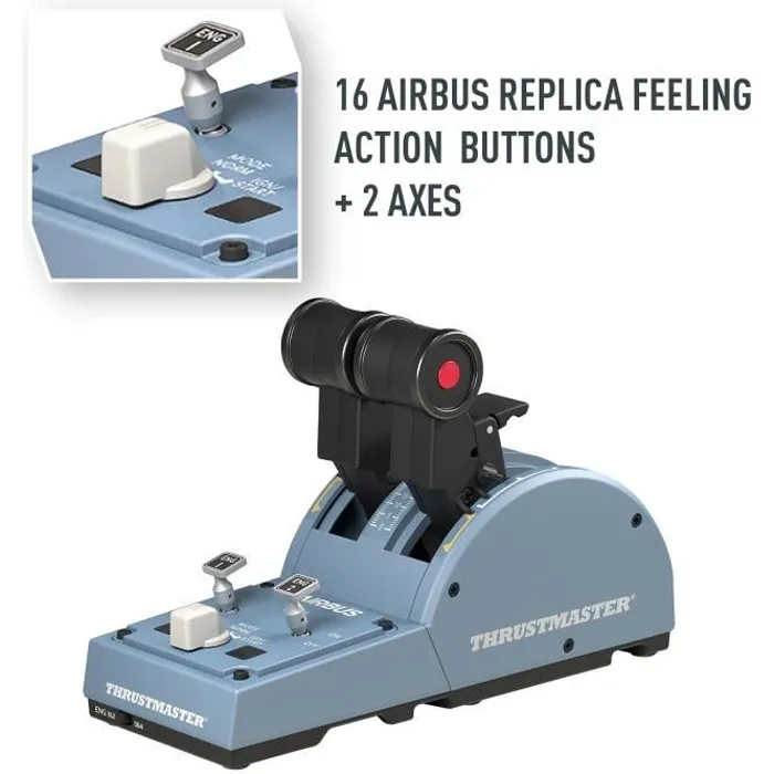 Thrustmaster TCA Quadrant Airbus Edition - 2960840 - Manette de simulation - Bleu Thrustmaster TCA Quadrant Airbus Edition - 2960840 - Manette de simulation - Bleu