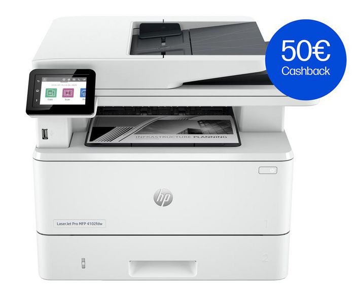 HP LaserJet Pro MFP 4102dw - Imprimante laser multifonction sans fil - Impression, copie, numérisation - Jusqu'à 40 ppm - 1200 x 1200 dpi