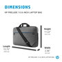 HP Housse Sacoche Ultra-légère pour Ordinateur Portable 13, 14 ou 15.6 Pouces - Structure Rembourrée et Imperméable avec Bretelles et Sangle de Transport