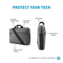 HP Housse Sacoche Ultra-légère pour Ordinateur Portable 13, 14 ou 15.6 Pouces - Structure Rembourrée et Imperméable avec Bretelles et Sangle de Transport