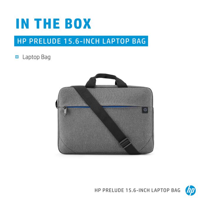 HP Housse Sacoche Ultra-légère pour Ordinateur Portable 13, 14 ou 15.6 Pouces - Structure Rembourrée et Imperméable avec Bretelles et Sangle de Transport