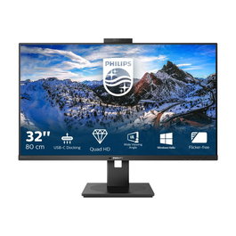 Philips 326P1H/00 Moniteur P-line 32 Pouces avec Webcam, USB-C et RJ45, QHD, 4 ms, Noir