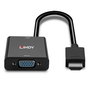 Lindy Convertisseur HDMI vers VGA - Adaptateur pour PC, Ordinateur Portable, Ultrabook vers Écran ou Projecteur VGA, Support jusqu'à 1080p / 1920x1200