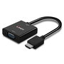 Lindy Convertisseur HDMI vers VGA - Adaptateur pour PC, Ordinateur Portable, Ultrabook vers Écran ou Projecteur VGA, Support jusqu'à 1080p / 1920x1200