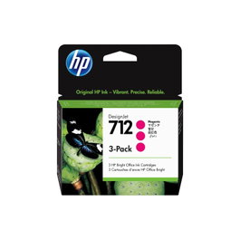 HP HP 712 Magenta Pack de 3