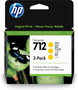 HP HP 712 Jaune Pack de 3