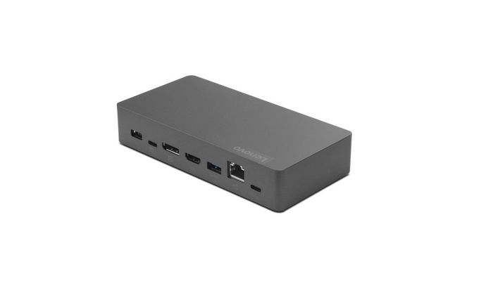 Lenovo Thunderbolt 3 Essential Dock - Station d'accueil avec 1x DisplayPort 1.4, 1x HDMI 2.0, RJ-45, 2x USB 3.0, 2x USB-C, double affichage 4K - Alimentation 65W - 380 g - Gris fer