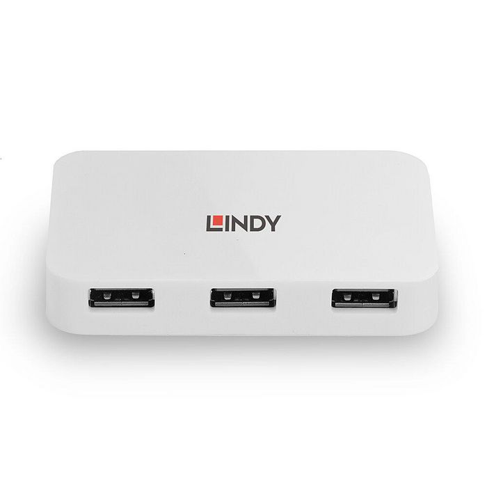 Lindy Hub USB 3.0 Basic, Hub USB 3.0 4 Ports SuperSpeed avec Alimentation par Bus ou Externe