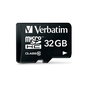 Verbatim Carte mémoire Micro SDHC Classe 10 32 Go - Compatible Smartphone, Appareil Photo, GPS, Lecteur MP3 avec Adaptateur SD