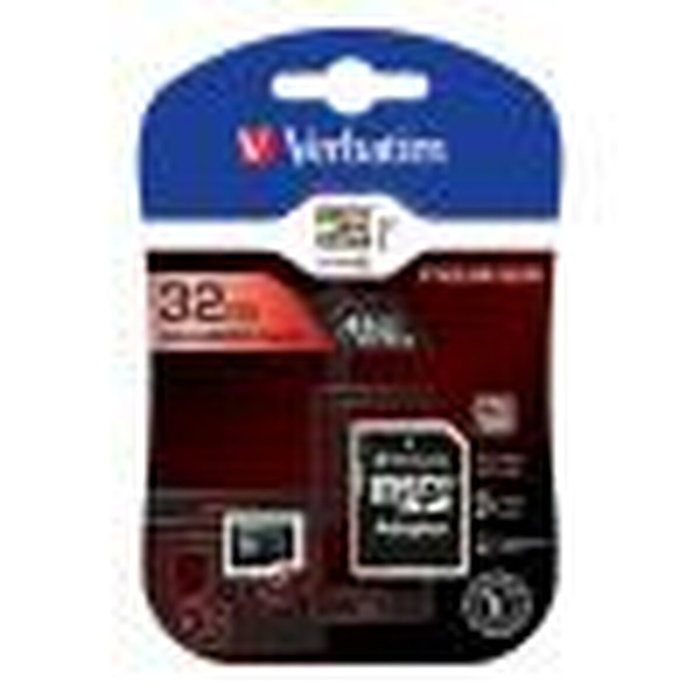 Carte Mémoire Micro SD avec Adaptateur Verbatim 44082 32 GB Carte Mémoire Micro SD avec Adaptateur Verbatim 44082 32 GB