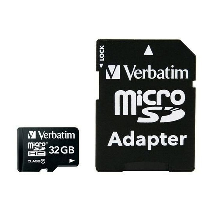 Carte Mémoire Micro SD avec Adaptateur Verbatim 44082 32 GB Carte Mémoire Micro SD avec Adaptateur Verbatim 44082 32 GB