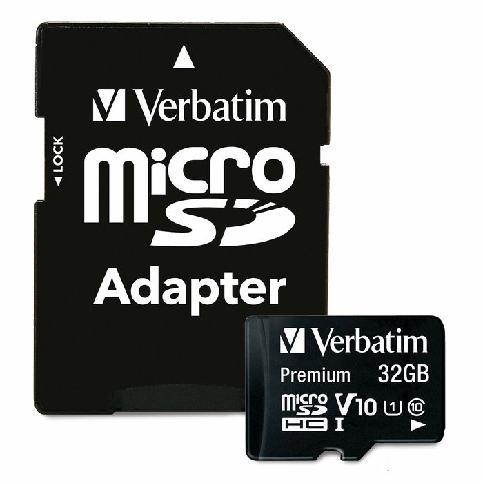 Carte Mémoire Micro SD avec Adaptateur Verbatim 44082 32 GB Carte Mémoire Micro SD avec Adaptateur Verbatim 44082 32 GB