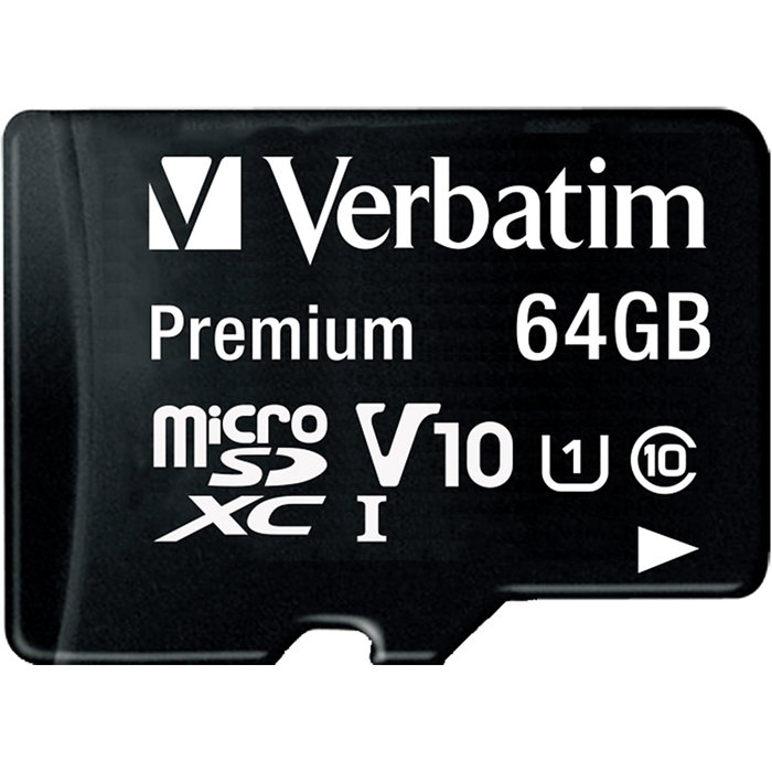 Verbatim Carte mémoire microSDXC 64 Go Classe 10 avec adaptateur