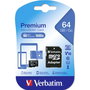 Verbatim Carte mémoire microSDXC 64 Go Classe 10 avec adaptateur