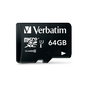 Verbatim Carte microSDXC 64 Go Classe 10 - Adaptateur SD Inclus - Compatible Smartphone, GPS, Appareil Photo