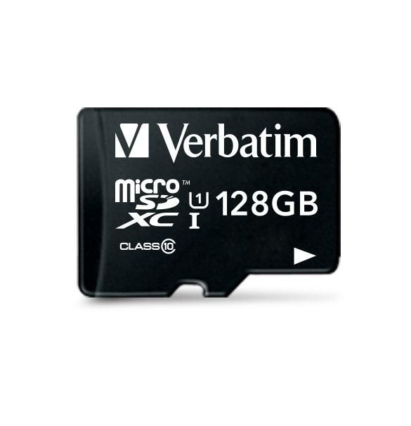 Verbatim - Carte mémoire microSDXC 128 Go Classe 10, adaptateur SD inclus, pour smartphone, GPS, appareil photo