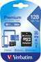 Verbatim - Carte mémoire microSDXC 128 Go Classe 10, adaptateur SD inclus, pour smartphone, GPS, appareil photo