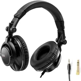Hercules HDP DJ60 Casque DJ Circumaural Professionnel avec Isolation Phonique et Écouteurs Rotatifs - Noir
