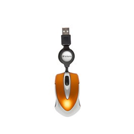 Verbatim Go Mini Travel Souris Optique Orange volcanique