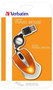 Verbatim Souris Optique de Voyage USB Go Mini Portable 1000 DPI avec Cable Retractable - Pour Droitiers/Gauchers - Orange Volcanique