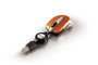 Verbatim Souris Optique de Voyage USB Go Mini Portable 1000 DPI avec Cable Retractable - Pour Droitiers/Gauchers - Orange Volcanique