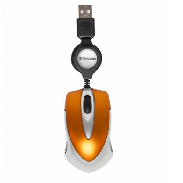Verbatim Go Mini Travel Souris Optique Orange volcanique Verbatim Go Mini Travel Souris Optique Orange volcanique
