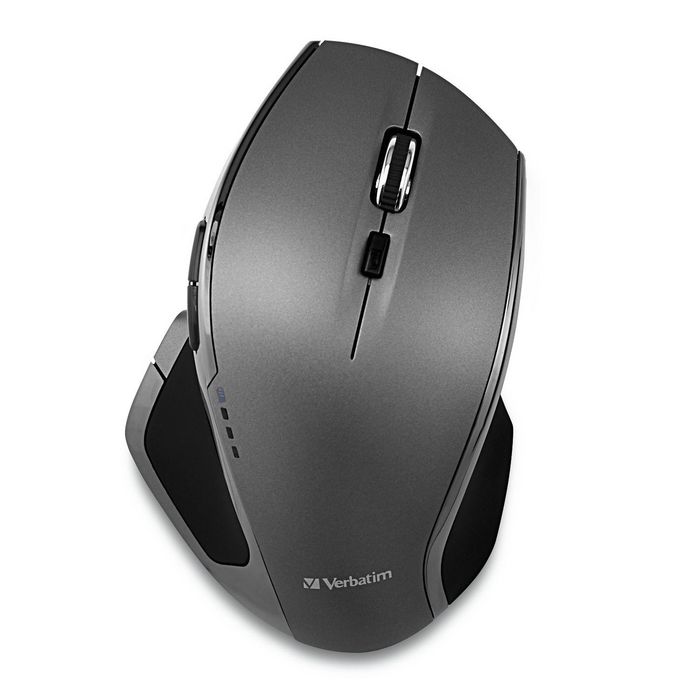 Verbatim Souris sans fil Deluxe 8 boutons, 2.4 GHz, 1600 DPI, Nano récepteur USB, avec piles AA, pour toutes surfaces