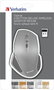 Verbatim Souris sans fil Deluxe 8 boutons, 2.4 GHz, 1600 DPI, Nano récepteur USB, avec piles AA, pour toutes surfaces