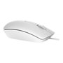 Dell MS116 Souris Optique Filaire USB - Blanc, 1000 DPI, Design Ambidextre