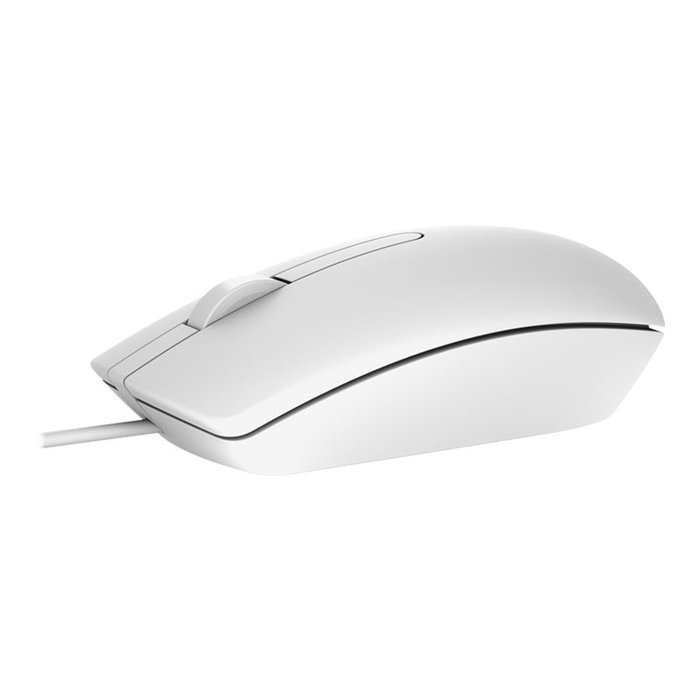 Dell MS116 Souris Optique Filaire USB - Blanc, 1000 DPI, Design Ambidextre