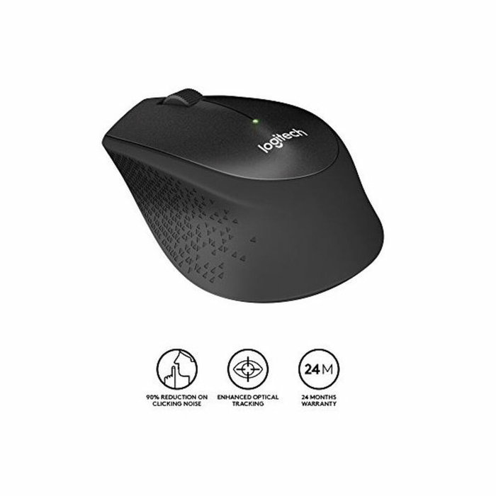 Souris Optique Sans Fil Logitech Silent Plus M330 SILENT PLUS Noir 1000 dpi