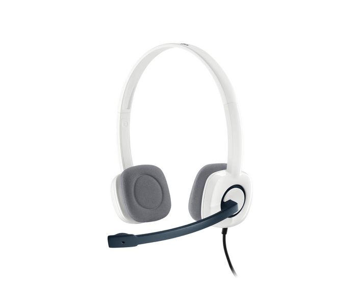 Logitech - Casque-micro pour appels USB avec son stéréo et microphone rotatif - Blanc
