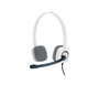 Logitech - Casque-micro pour appels USB avec son stéréo et microphone rotatif - Blanc