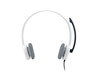 Logitech - Casque-micro pour appels USB avec son stéréo et microphone rotatif - Blanc