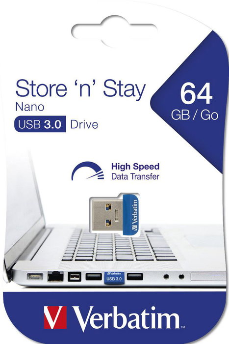 Verbatim Store 'n' Stay Nano Clé USB 3.0 64GB Verbatim Store 'n' Stay Nano Clé USB 3.0 64GB
