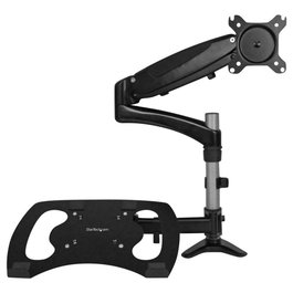 Startech Support de bureau pour moniteur jusqu'à 27 pouces et ordinateur portable Noir