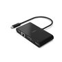 Belkin Adaptateur USB-C vers Gigabit-Ethernet, HDMI, VGA et USB-A - Noir