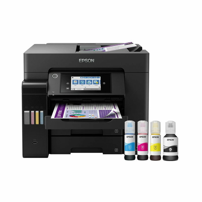 Imprimante Multifonction Epson EcoTank ET-5850 25 ppm WiFi Noir Imprimante Multifonction Epson EcoTank ET-5850 25 ppm WiFi Noir