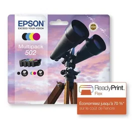 Epson Multipack Cartouches Jumelles Noir Cyan Magenta Jaune 502 - C13T02V64020 - 4 couleurs