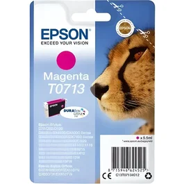 Epson - Cartouche d'encre Magenta T0713 pour imprimante - DURABrite - C13T07134012