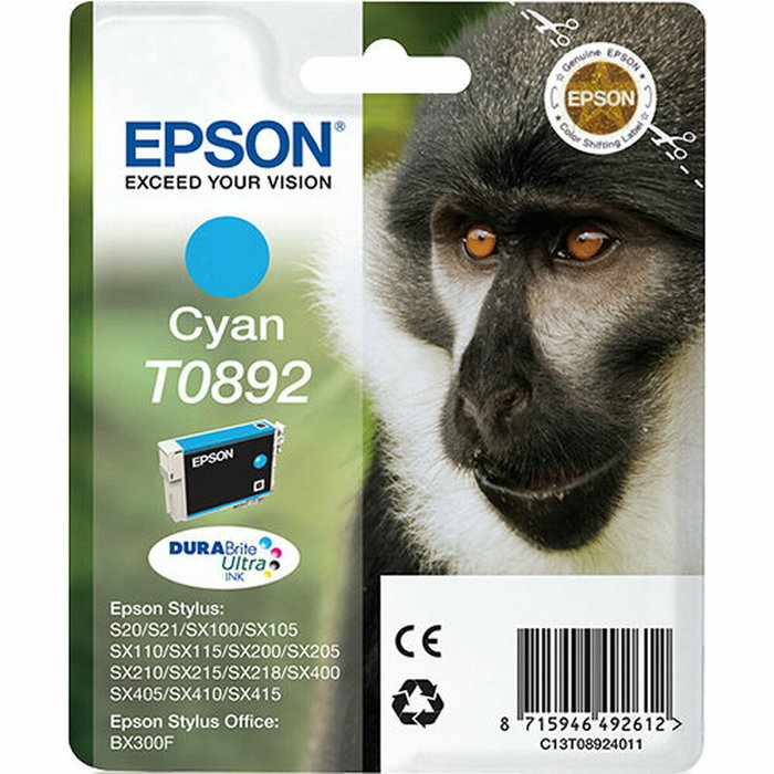 Epson Cartouche d'encre DURABrite Ultra Cyan T 0892