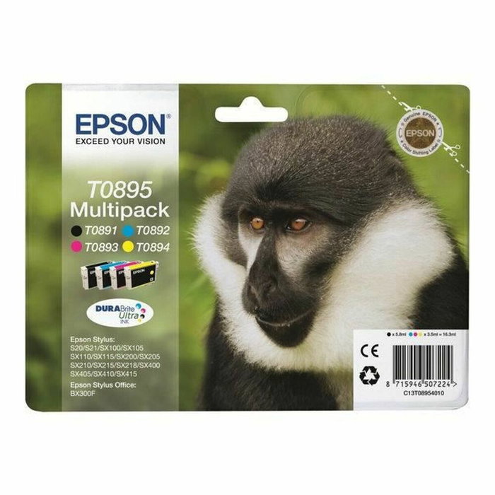 Epson Multipack T0895 - Noir, Cyan, Magenta, Jaune