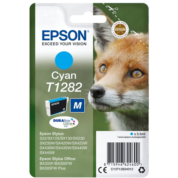 Epson Cartouche d'encre T1282 Cyan DURABrite Ultra