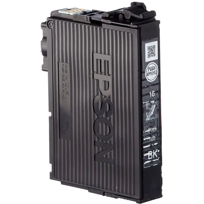 Epson Cartouche d'encre noir Pack de 1 - Capacité standard 5,4ml - Jusqu'à 175 pages - Référence 16