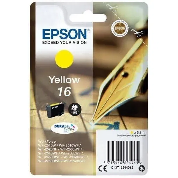 Epson T1624 Cartouche d'encre jaune haute capacité pour imprimantes Epson - Stylo Encre Durabri