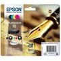 Epson - Pack de 4 cartouches d'encre (Noir + Couleurs) - Compatible WorkForce WF-2010W, WF-2510WF, WF-2520NF, WF-2530WF, WF-2540WF, WF-2630, WF-2630WF